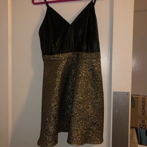 Gorgeous Leather and Gold Dress